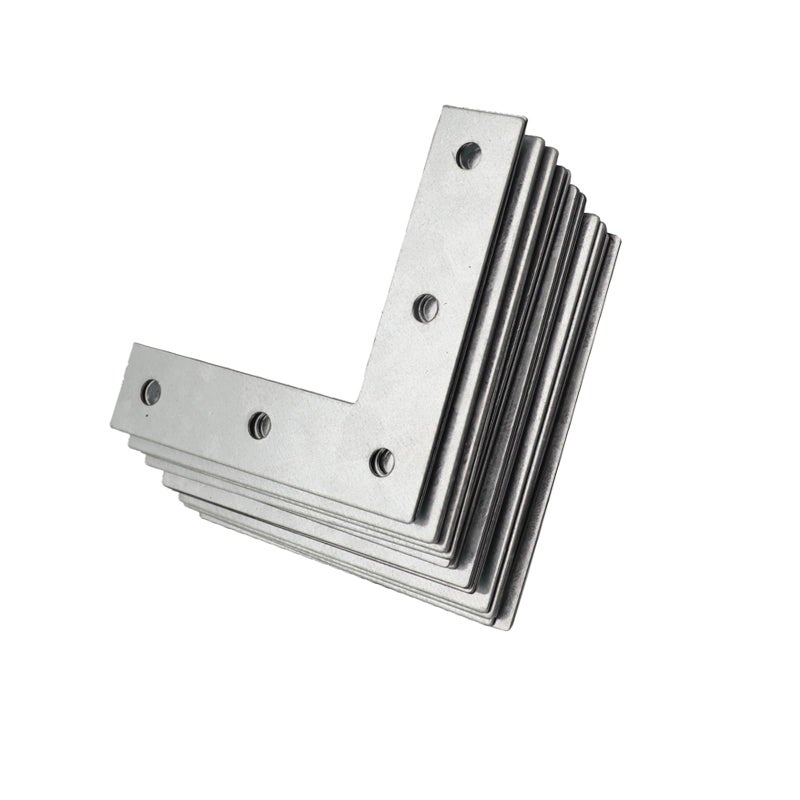 Sipery 20 Pack Silver L Corner Brackets, 4 Inch Repair Mending Corner Braces for Wood, Metal Flat Bracket Braces L Right Angle Brace for Furniture, Shelf Support, Home and DIY Projects - Image 3